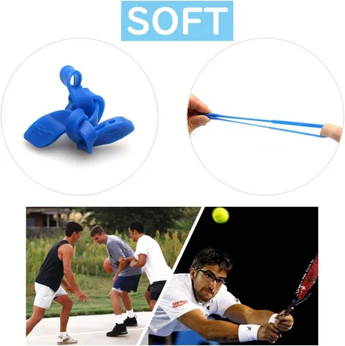 Miniatura 4 de SAIGO Correa antideslizante de silicona para gafas, retenedores de gafas deportivos, elástico, suave, para hombres y mujeres, 2 unidades, negro, 9.8
