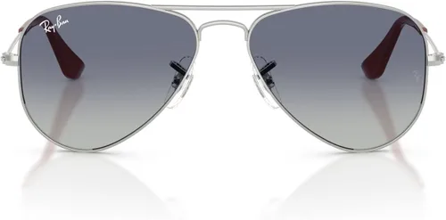 Miniatura 16 de Ray-Ban Junior Rj9506s - Gafas de sol de aviador de metal para niños Plata/Gris Espejo Plata