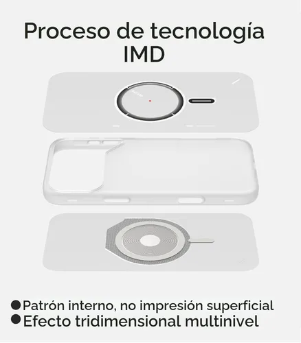 Miniatura 6 de Aulumu Funda térmica magnética A17 para iPhone 17 Pro Max CoolHyper con control de cámara Tecnología IMD Compatible con Magsafe Blanco