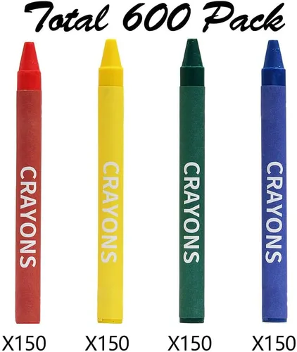 Miniatura 3 de Madisi Paquete de crayones a granel, tamaño regular, 4 colores, 150 paquetes, 600