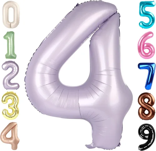 Miniatura 345 de Globos de números de 5 globos de 40 pulgadas, decoraciones de cumpleaños azules para niños y niñas, globos de números azul marino grandes