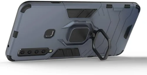 Miniatura 3 de Compatible con Samsung Galaxy A9 (2018), Galaxy A9 Star Pro, Galaxy A9s, funda de metal con agarre de anillo a prueba de golpes, parachoques duro