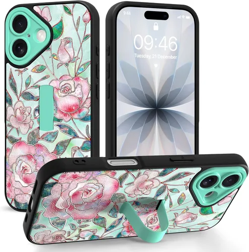 Miniatura 78 de Funda compatible con iPhone 17 Pro Max con correa de mano para los dedos, funda de teléfono con estampado de leopardo y guepardo para mujeres