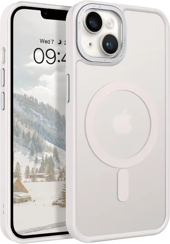 Miniatura 14 de BENTOBEN Funda magnética para iPhone 14 Plus, compatible con MagSafe, translúcida mate, esmerilada, delgada, ligera, a prueba de golpes