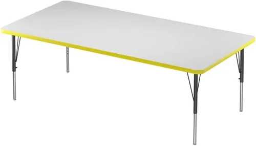 Miniatura 22 de Correll - Mesa rectangular de 24 x 36 pulgadas, mesa de actividades superior de borrado en seco, altura ajustable (19 a 29), laminado de alta