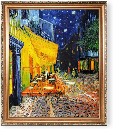 Miniatura 277 de A&T ARTWORK Noche estrellada sobre el Ródano de Vincent Van Gogh. Tamaño del marco: 36 x 30 pulgadas, tamaño de la imagen: 30 x 24 pulgadas