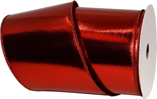 Miniatura 16 de Morex Ribbon alámbrico Lamé cinta, 2 – 1/2" X 10 yd, color dorado