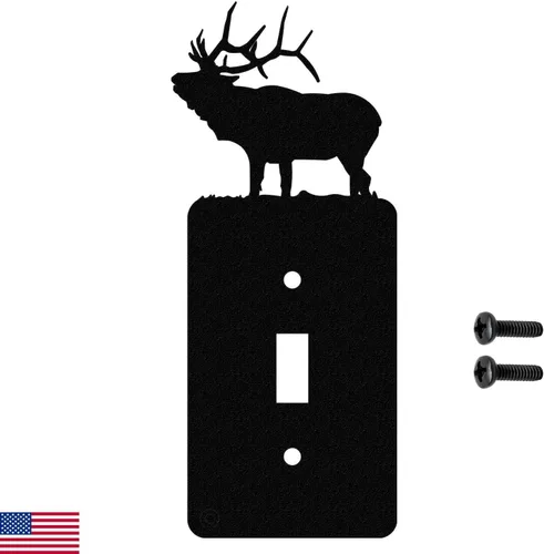 Miniatura 13 de Solitary Elk - Placa de pared dúplex individual (potencia única, negro)
