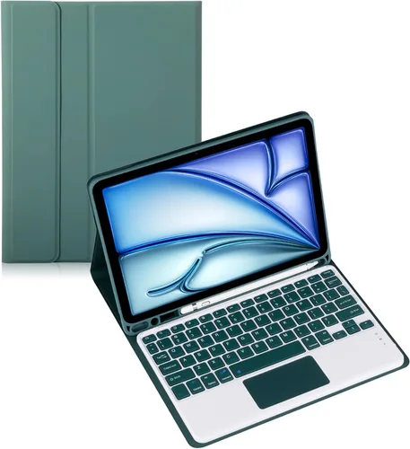 Miniatura 37 de Funda de teclado para tableta Samsung Galaxy Tab A8 X200/X205 de 10.5 pulgadas, cubierta protectora de teclado con soporte multiángulo, borde de Azul