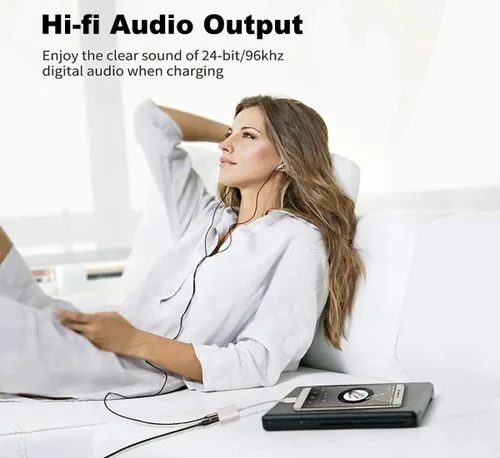 Miniatura 4 de 8ware Adaptador Lightning a auriculares 0.138 in Jack Adaptador de auriculares 3 en 1 y divisor de carga para iPhone 13/12/11/SE/XS/XR/X/8/7 y iPad