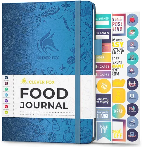 Miniatura 18 de Clever Fox Diario de Alimentos de Bolsillo - Diario Diario de Alimentos, Planificador de Comidas para Rastrear Calorías y Nutrientes, Cuaderno