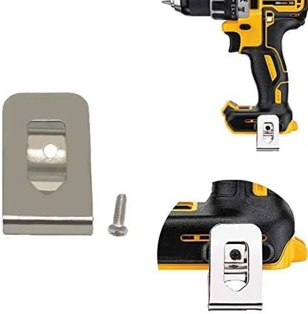 Miniatura 2 de Paquete de 5 clips de cinturón de acero inoxidable N268241 N086039 (con tornillos) compatibles con herramientas eléctricas dewelt de 20 V DCD985