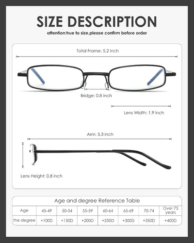 Miniatura 4 de Lentes de lectura delgados para bolígrafo, lectores de bolsillo delgados con estuche de clip para bolígrafo, mini lectores ligeros con luz azul