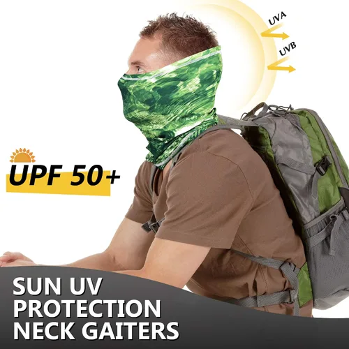 Miniatura 2 de MCTi - Mascada para el cuello con protección UV, UPF 50, para correr, pescar, pasamontañas, turbante.