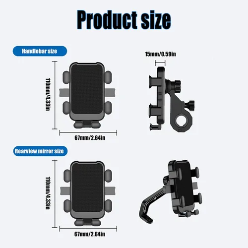 Miniatura 3 de Soporte de teléfono para motocicleta Harley Pan America 1250, soporte de teléfono para bicicleta, soporte para teléfono celular de motocicleta