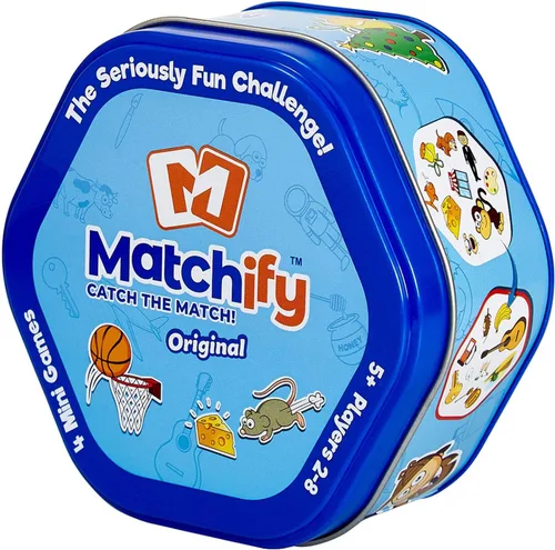 Juego de cartas Matchify: Original, por PMI | El desafío muy divertido para familias, niños y amigos, juego de cartas de viaje para fiesta, atrapa