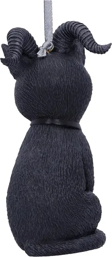 Miniatura 3 de Nemesis Now Cult Cuties Pawzuph - Adorno colgante de 3.9 in, resina, negro, adorable gato con cuernos, gato con cuernos, fundido en la mejor resina