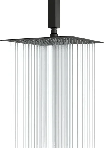 Miniatura 8 de Lordear - Alcachofa de ducha de lluvia de 12 pulgadas, sólida, ultrafina, de acero inoxidable 304, ajustable, cuadrada, de lluvia, cobertura