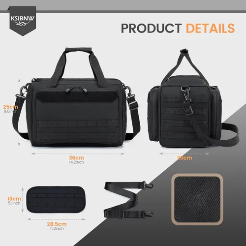 Miniatura 6 de KSIBNW Bolsa de herramientas de 14 pulgadas, organizador de herramientas resistente para hombres, bolsa de mano táctica, bolsa organizadora