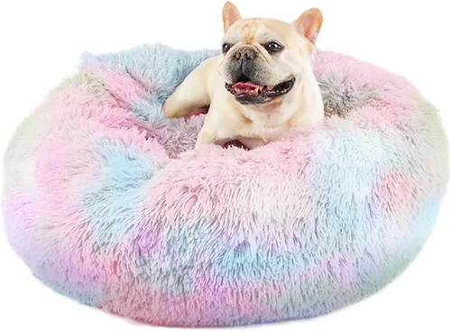 Miniatura 11 de Himax Camas para perros y gatos pequeños, cómodas camas para perros con manta adjunta, cama calmante antiansiedad esponjosa lavable