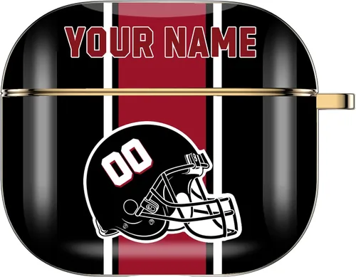 Miniatura 8 de Funda personalizada para casco de fútbol americano con nombre y número para AirPods Pro de 3ª generación Pro 2 (2019 2021 2022) Funda protectora