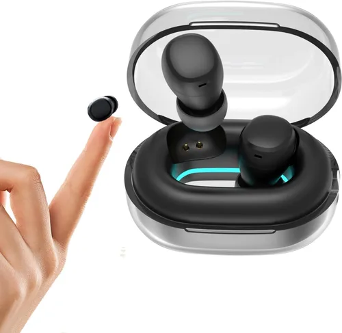 Miniatura 8 de Xmenha Mini auriculares invisibles pequeños Bluetooth para dormir para orejas pequeñas, de perfil bajo, pequeños, ocultos, discretos, más pequeños