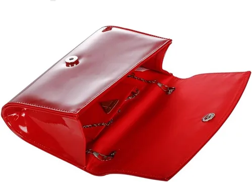 Miniatura 8 de WALLYN'S Carteras de charol para mujer, bolsos de mano de moda, bolso de noche, color sólido