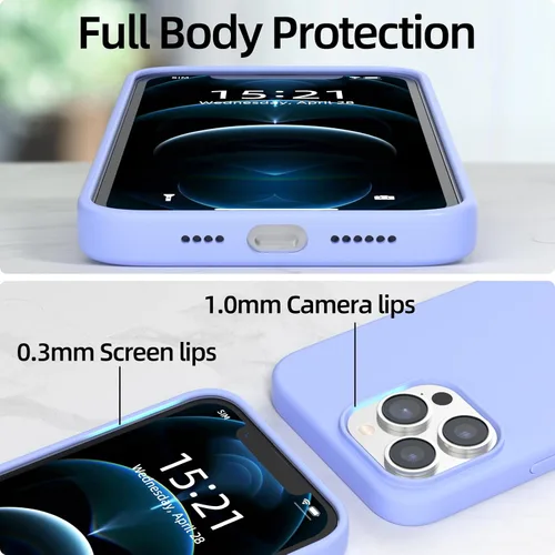 Miniatura 3 de Funda para iPhone 12 Pro Max, silicona líquida de alta calidad, funda protectora de cuerpo completo a prueba de caídas