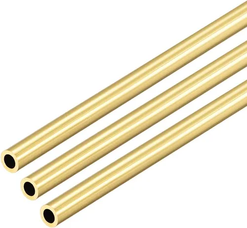Miniatura 9 de uxcell Tubo redondo de latón, 11.811 in de longitud 0.177 in de diámetro exterior de 0.039 in de grosor de pared, tubo recto sin costuras, 3 piezas