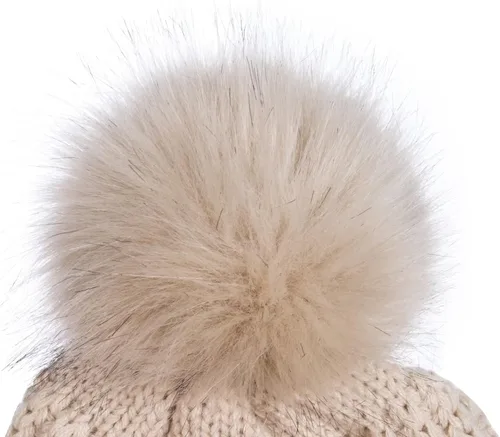 Miniatura 5 de Beanies Women with Pom, Winter Hats for Women with Thick Warm Fleece Lining Cold Weather, Beanie Hats for Women Knit Slouchy