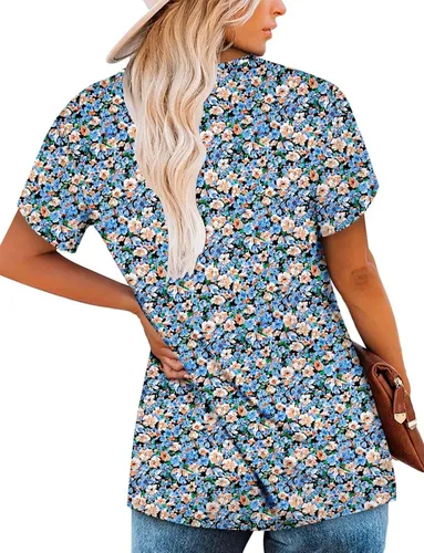 Miniatura 4 de Camisetas sin mangas para mujer y camisetas florales de verano de manga corta