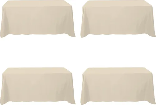 Miniatura 126 de BRILLMAX 6 Pack de Manteles Azul Marino para Mesas Rectangulares de 8 Pies 90 x 156 Pulgadas - 8 pies Mantel Rectangular a Granel de Lino