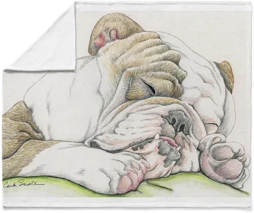 Miniatura 4 de CafePress Sleepy - Manta de bulldog inglés súper suave, manta de felpa de forro polar, 60 x 50 pulgadas