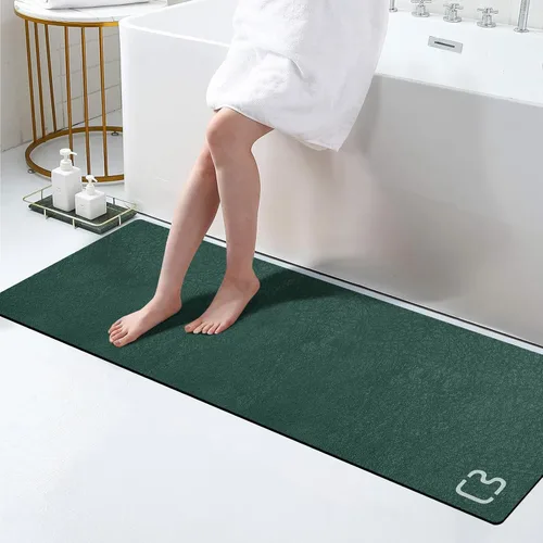 Miniatura 27 de RUERYA Tierra de Diatomeas Alfombras de Baño 23.6 x 15.7 pulgadas, Secado Rápido Súper Absorbente Base de Goma Antideslizante Alfombra de Baño