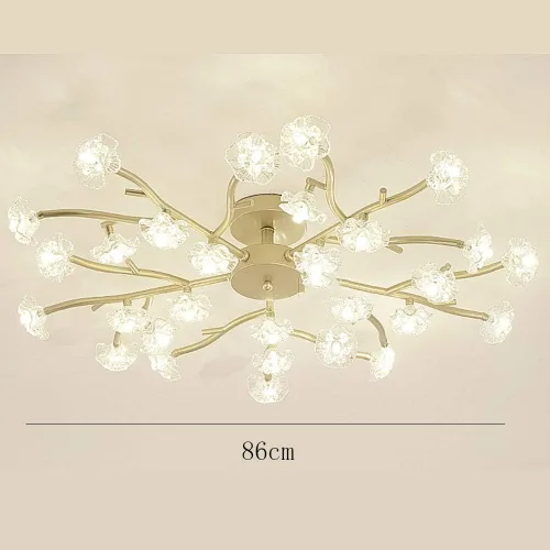 Miniatura 4 de Lámpara de araña de Cristal, moderna y sencilla, luz LED de techo, 10 Luces, para cocina, comedor, sala de Estar, Dorada, 18 Luces