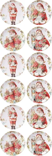 Miniatura 8 de Certified International Christmas Story - Juego de 4 platos de ensalada y postre de 9 pulgadas, multicolor, medianos