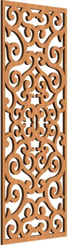 Miniatura 36 de Eveline - Paneles decorativos de pared de madera con calado, 13 3/8 pulgadas de ancho x 34 3/8 pulgadas de alto x 3/8 de alto, roble rojo rojo