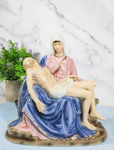 Miniatura 8 de Ebros Gift Figura de porcelana de porcelana de hueso Michelangelo Vaticano Reproducción de La Pieta de 9 pulgadas de alto, la Santa Madre con Jesús