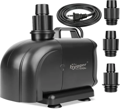Miniatura 10 de hygger Bomba sumergible 2 en 1 400 GPH de 25 W, bomba de agua de fuente de succión lateral e inferior con elevación de 6.6 pies, cambio de agua