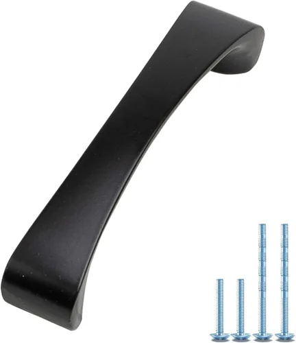 Tirador de arco central de gabinete de 2.52 pulgadas, 3.75 pulgadas, 5 pulgadas, color negro mate, para cocina, dormitorio, aparador, cajón, puerta,