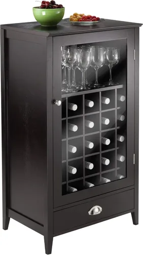 Miniatura 7 de Winsome Gabinete modular de madera para vino de Burdeos con ranura para 25 botellas