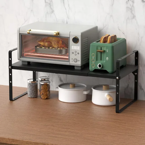 Miniatura 2 de iPEGTOP Estante organizador de almacenamiento expandible para gabinete, soporte de armario resistente, estante de especias, altura ajustable