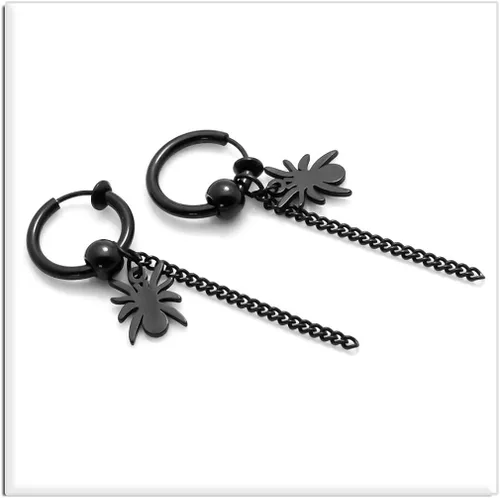 Miniatura 3 de Xusamss Punk Jewelry - Pendientes colgantes de acero inoxidable con bisagras de araña larga
