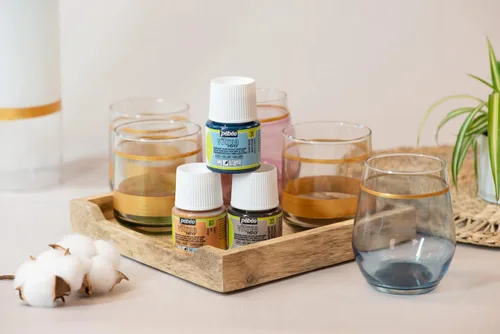 Miniatura 5 de Pebeo Vitrea 160 - Pintura para vidrio brillante, botella de 45 ml - Azul lapislázuli