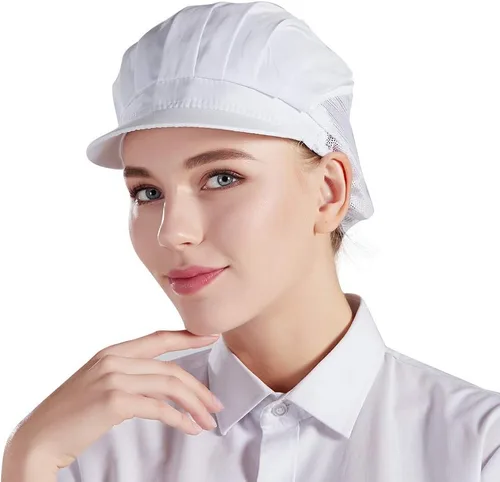 Miniatura 4 de Nanxson 3 piezas de sombrero de chef de cocina, gorra de chef de cocina, redes para el cabello CF9033