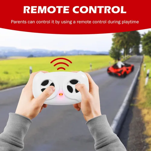 Miniatura 4 de INFANS Lamborghini Sian - Automóvil de 12 V para niños, control remoto para padres, suspensión de resorte, reproductor MP3, automóvil eléctrico