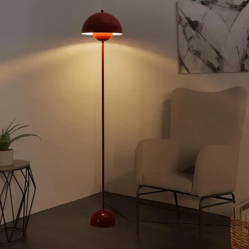 Miniatura 3 de COSYLUX Lámpara de pie moderna para sala de estar, lámpara de pie alta industrial para dormitorio, pantalla de metal que refleja la luz, lámpara