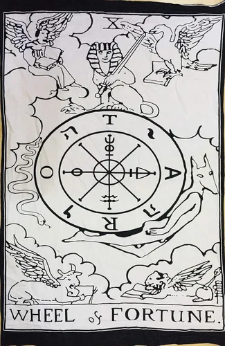 Miniatura 12 de Indian Consigners - Tapiz de cartas de tarot coloridas, pósteres pequeños de algodón, Europa medieval (100 CM x 75 CM) (Muerte)