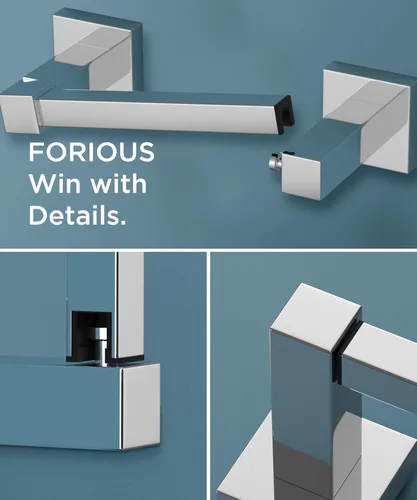 Miniatura 87 de FORIOUS Soporte de pared para papel higiénico, soporte de rollo de papel higiénico de doble poste giratorio de acero inoxidable para baño, Blanco