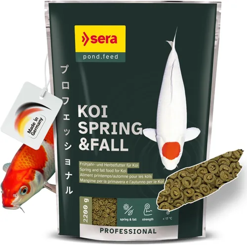 Miniatura 7 de Sera Koi Professional Color Spring & Fall 17.64 oz Alimento de pescado koi fácilmente digerible para estanques Gránulos flotantes premium